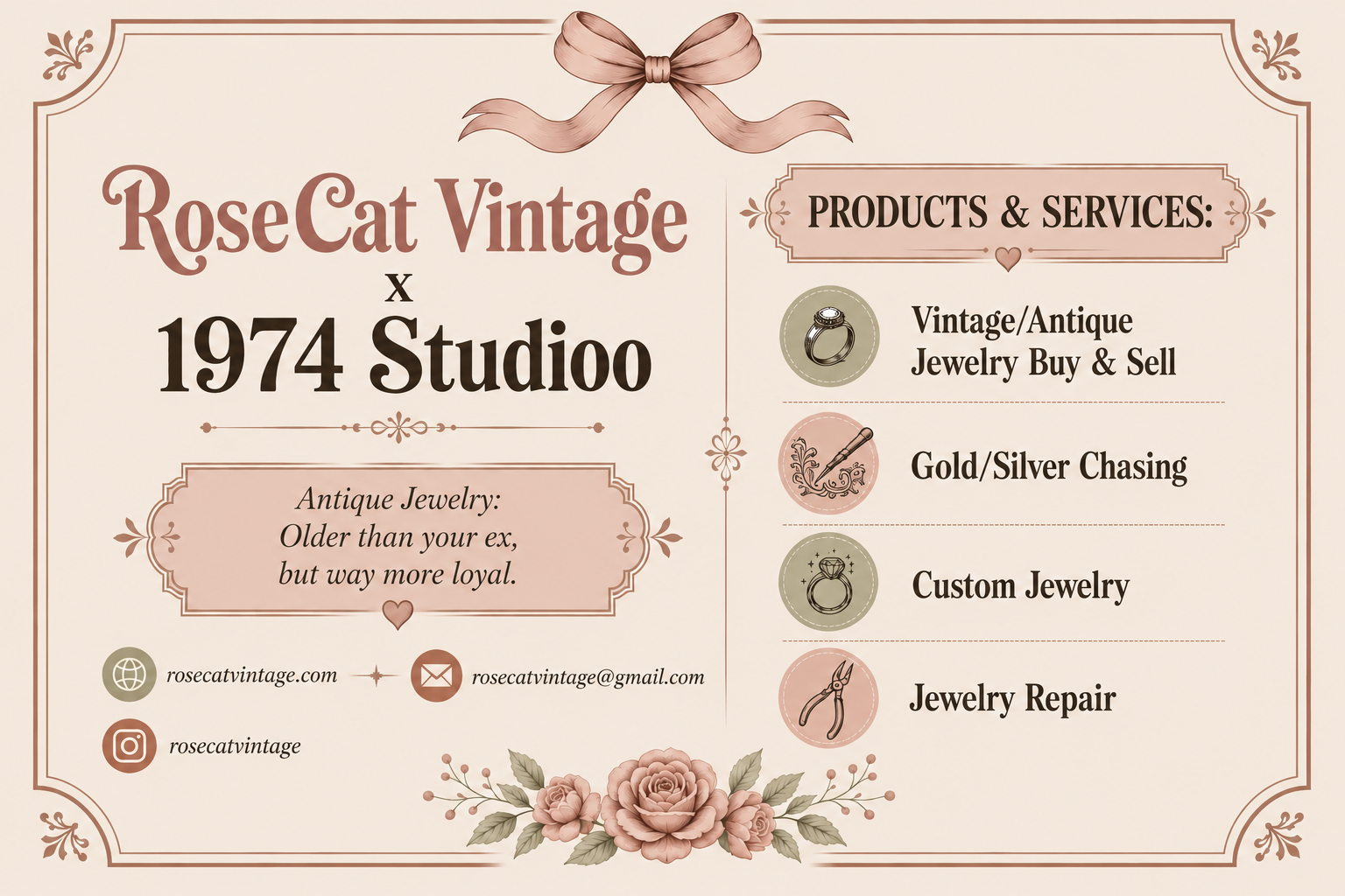 RoseCat Vintage x 1974 Studioo